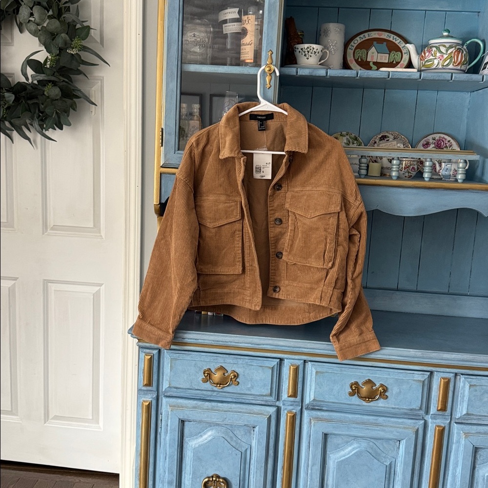 Corduroy Trucker Jacket in Camel - Picture 3 of 5